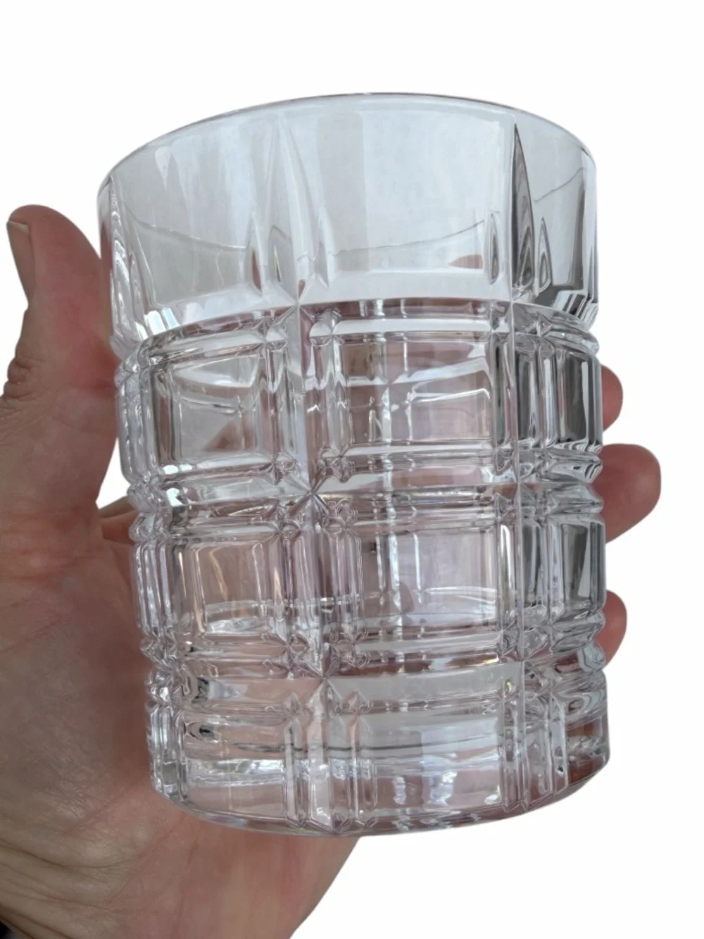 Marquis by Waterford Crystal Crosby Double Old Fashion 2-Piece Glass Set Plaid